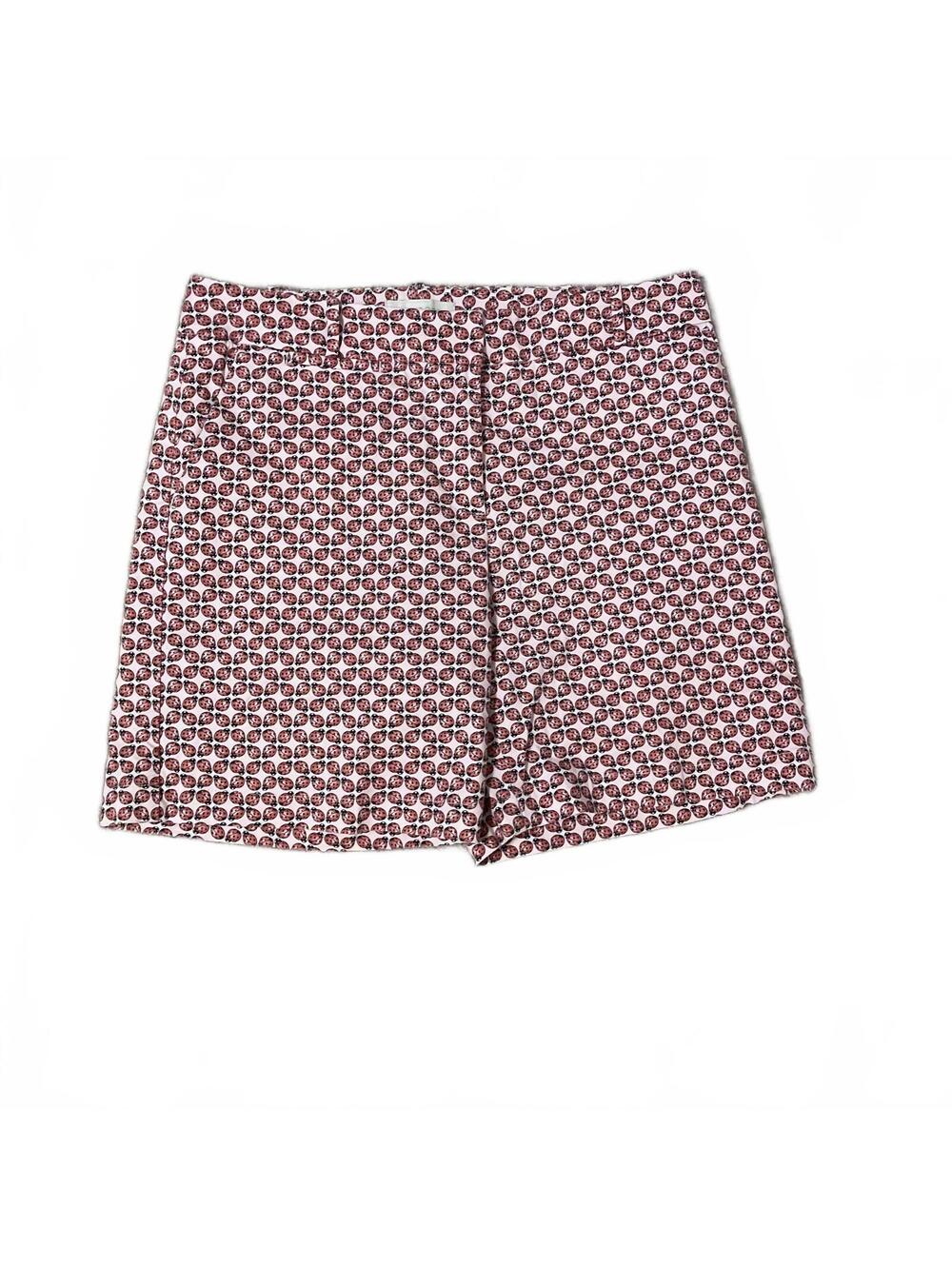 Talbots Women's Cutesy Twee Whimsical Casual Pink Ladybug Chino Shorts Size 10
